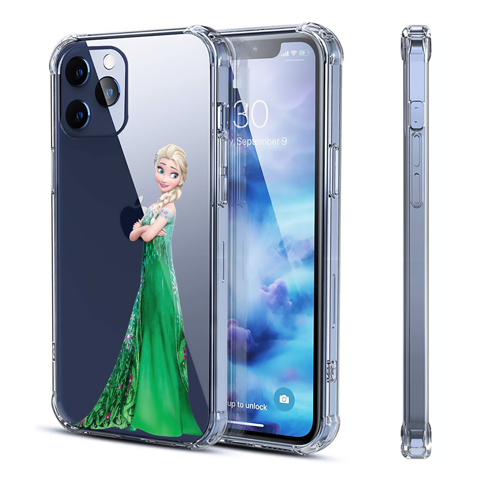 （画像用） アナと雪の女王 アンナ エルサ Frozen Anna Elsa 【iPhone 12シリーズ対応】透明スマホケース（クリアソフトケース）